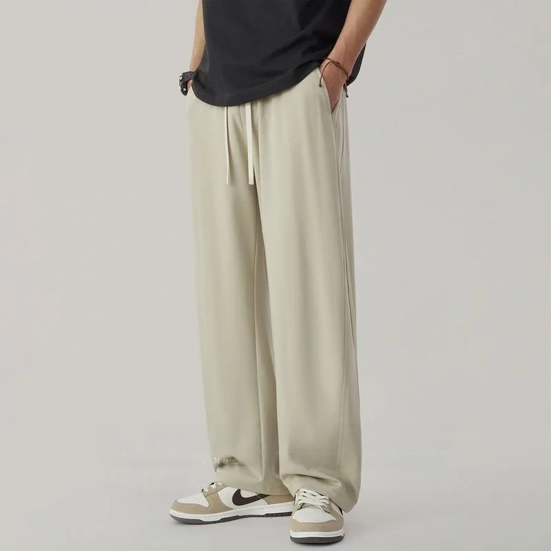 American Style Casual Sporty Ice Silk Pants Men Summer Thin Straight Leg Wide Leg Loose Fit Big Size Knife Trousers
American Style Casual Sporty Ice Silk Pants Men Summer Thin Straight Leg Wide Leg Loose Fit Big Size Knife Trousers