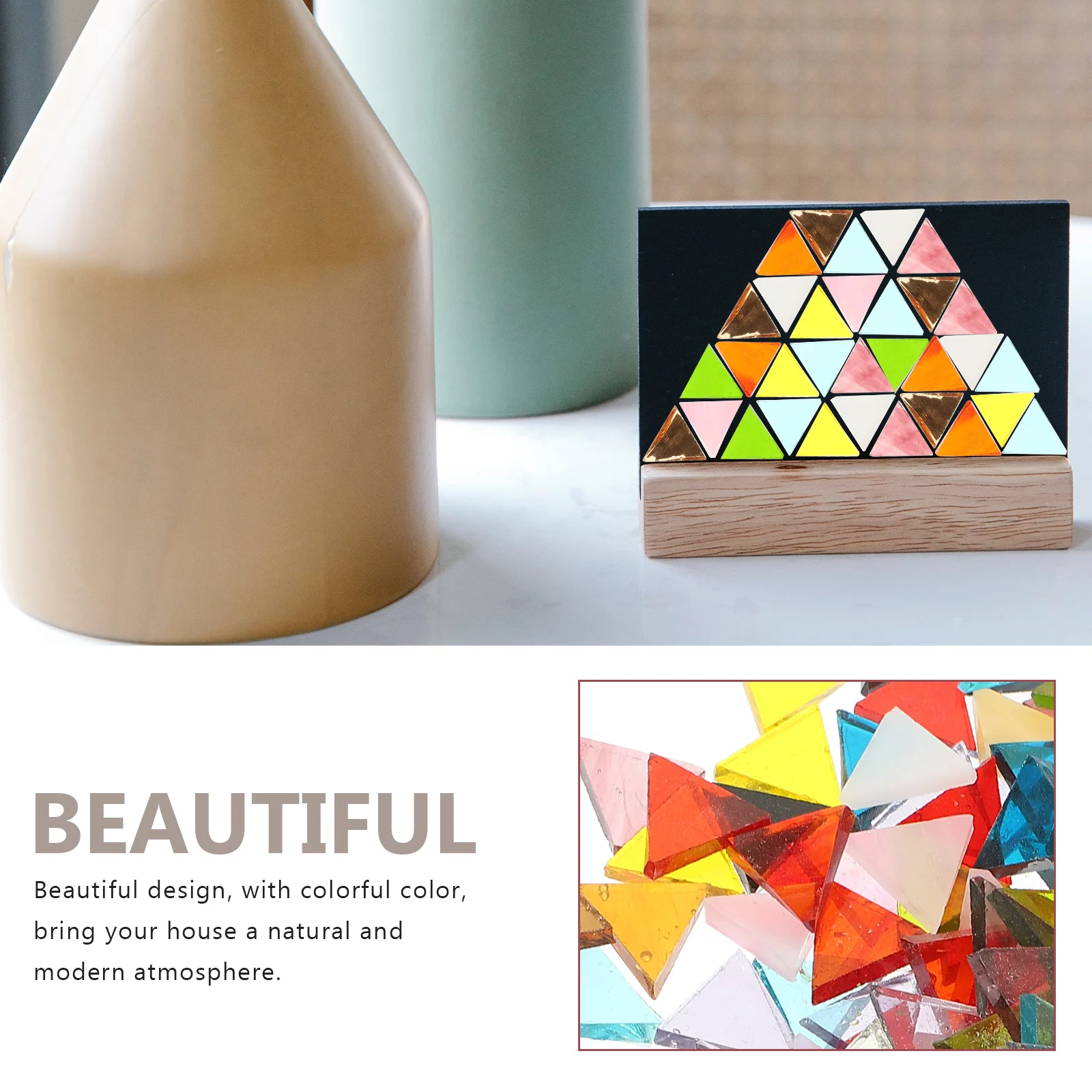1 Bag Glass Mosaics Pieces DIY Materials Triangle Mixed for DIY Vase Picture Frame Decoration Tiles 
1 Bag Glass Mosaics Pieces DIY Materials Triangle Mixed for DIY Vase Picture Frame Decoration Tiles