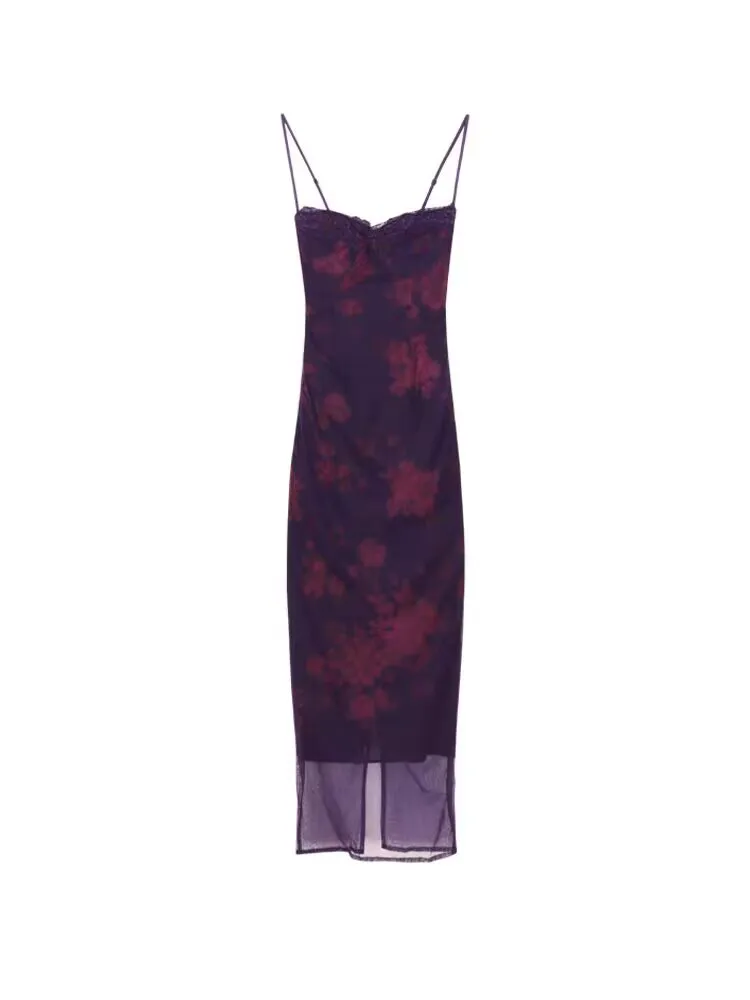 2025 Sexy Purple Printed Camisole Dress Women's Summer Cheongsam Princess Lace Dresses Sit Sexy Waist Package Hip Long Dresses
2025 Sexy Purple Printed Camisole Dress Women's Summer Cheongsam Princess Lace Dresses Sit Sexy Waist Package Hip Long Dresses
