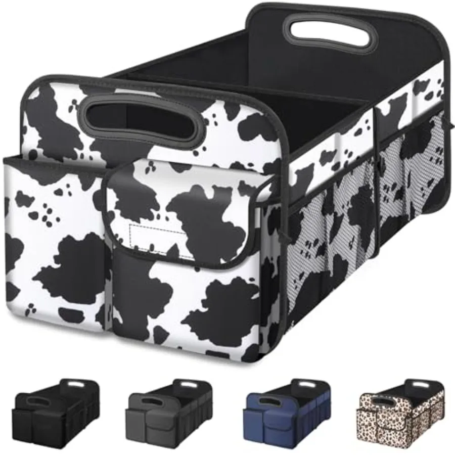 Car Trunk Organizer, Cow Print, Vintage Style, 52L Capacity, 4 Compartments, Waterproof, Non-Slip, Collapsible, 22.5"D x 18"W x
Car Trunk Organizer, Cow Print, Vintage Style, 52L Capacity, 4 Compartments, Waterproof, Non-Slip, Collapsible, 22.5"D x 18"W x