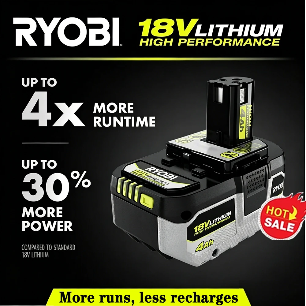 No More “Out of Juice” Blues! Official RYOBI 18V 4.0/6.0/8.0Ah – Keeps Your Drill, Saw, DIY & Pro Projects Running
No More “Out of Juice” Blues! Official RYOBI 18V 4.0/6.0/8.0Ah – Keeps Your Drill, Saw, DIY & Pro Projects Running