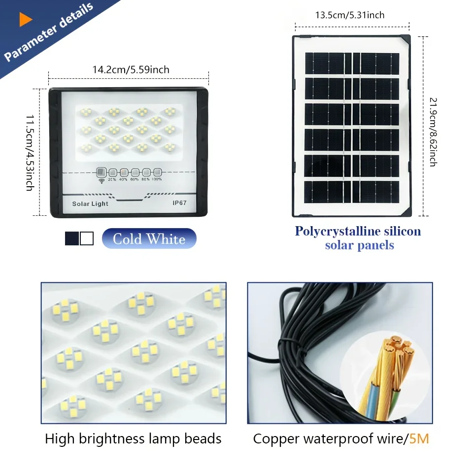 LED Outdoor Solar Light With Remote Control Motion Sensor DC5V IP67 Waterproof Solar Powered With 5M Wires High Brightness Super
LED Outdoor Solar Light With Remote Control Motion Sensor DC5V IP67 Waterproof Solar Powered With 5M Wires High Brightness Super