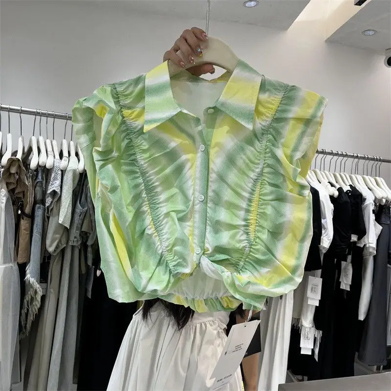 Плиссированные рубашки без рукавов для женщин, Blusas Femininas Elegantes, укороченные топы, тонкая высокая сексуальная блузка с принтом, кукольная рубашка
Плиссированные рубашки без рукавов для женщин, Blusas Femininas Elegantes, укороченные топы, тонкая высокая сексуальная блузка с принтом, кукольная рубашка