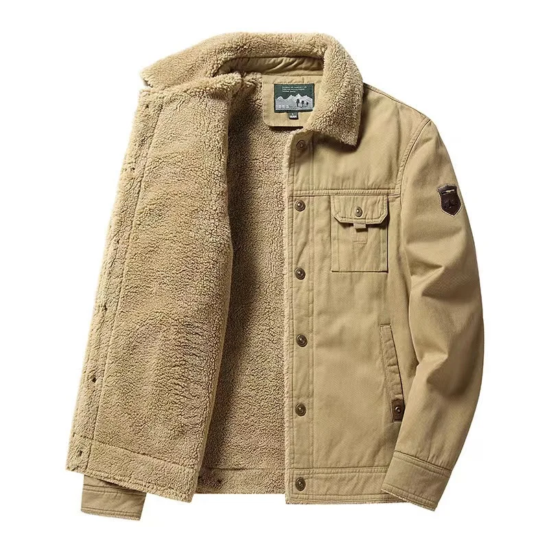 Men Thicken Cotton Jacket Coat Autumn Winter Fleece Outwear Cotton-padded Warm Jacket For Male Winter Streetwear
Men Thicken Cotton Jacket Coat Autumn Winter Fleece Outwear Cotton-padded Warm Jacket For Male Winter Streetwear