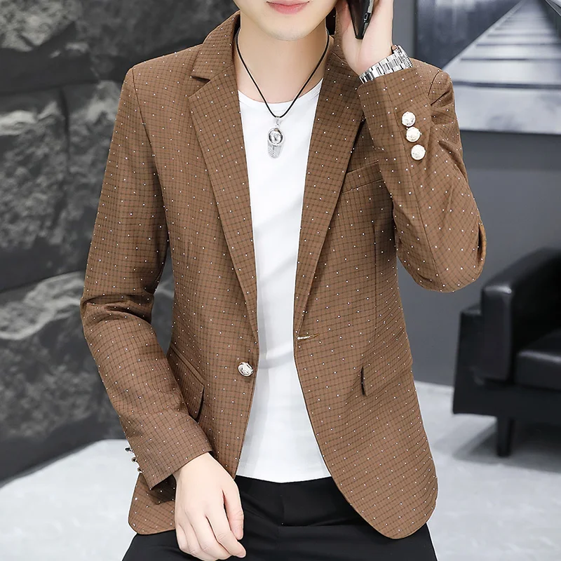 Blazer Men's fashion outdoor travel gentleman wedding Slimming Business versatile Trendy Casual Korean-style formal wear Blazer
Blazer Men's fashion outdoor travel gentleman wedding Slimming Business versatile Trendy Casual Korean-style formal wear Blazer