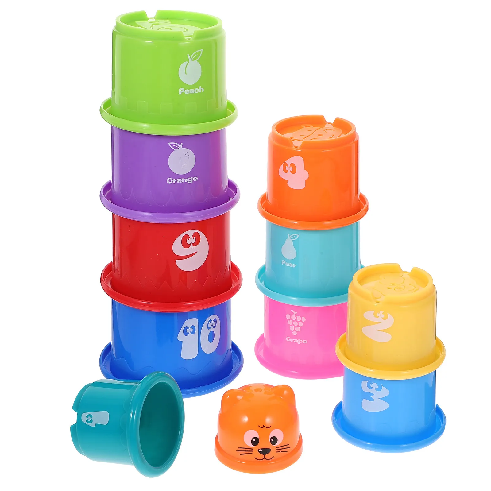 11Pcs Stackable Nesting Cups Early Educational Toddler Training Hand Eye Coordination Parent Child Interactive Play
11Pcs Stackable Nesting Cups Early Educational Toddler Training Hand Eye Coordination Parent Child Interactive Play