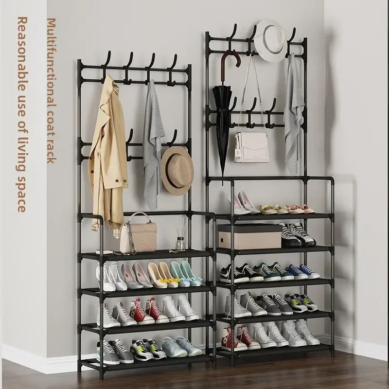 Simple coat rack, shoe and hat rack, simple rental house hanger, multi-layer assembly, household multi-purpose clothes rack
Simple coat rack, shoe and hat rack, simple rental house hanger, multi-layer assembly, household multi-purpose clothes rack