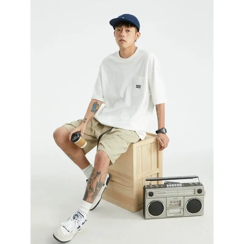 2024 new summer style pocket letter printed short-sleeved T-shirt for men summer Japanese style solid color versatile T-shirt
2024 new summer style pocket letter printed short-sleeved T-shirt for men summer Japanese style solid color versatile T-shirt