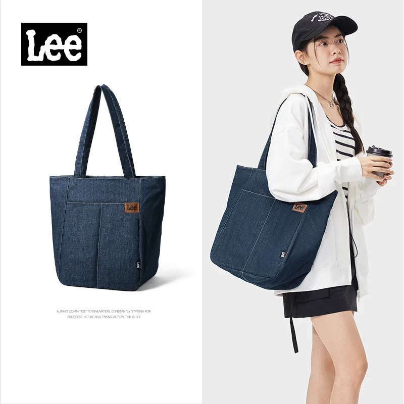 LEE Denim Blue Women Causal Large Capacity Tote Bag Jeans Beige Ladies Work Shoulder School Student Laptop Book Bag 
LEE Denim Blue Women Causal Large Capacity Tote Bag Jeans Beige Ladies Work Shoulder School Student Laptop Book Bag