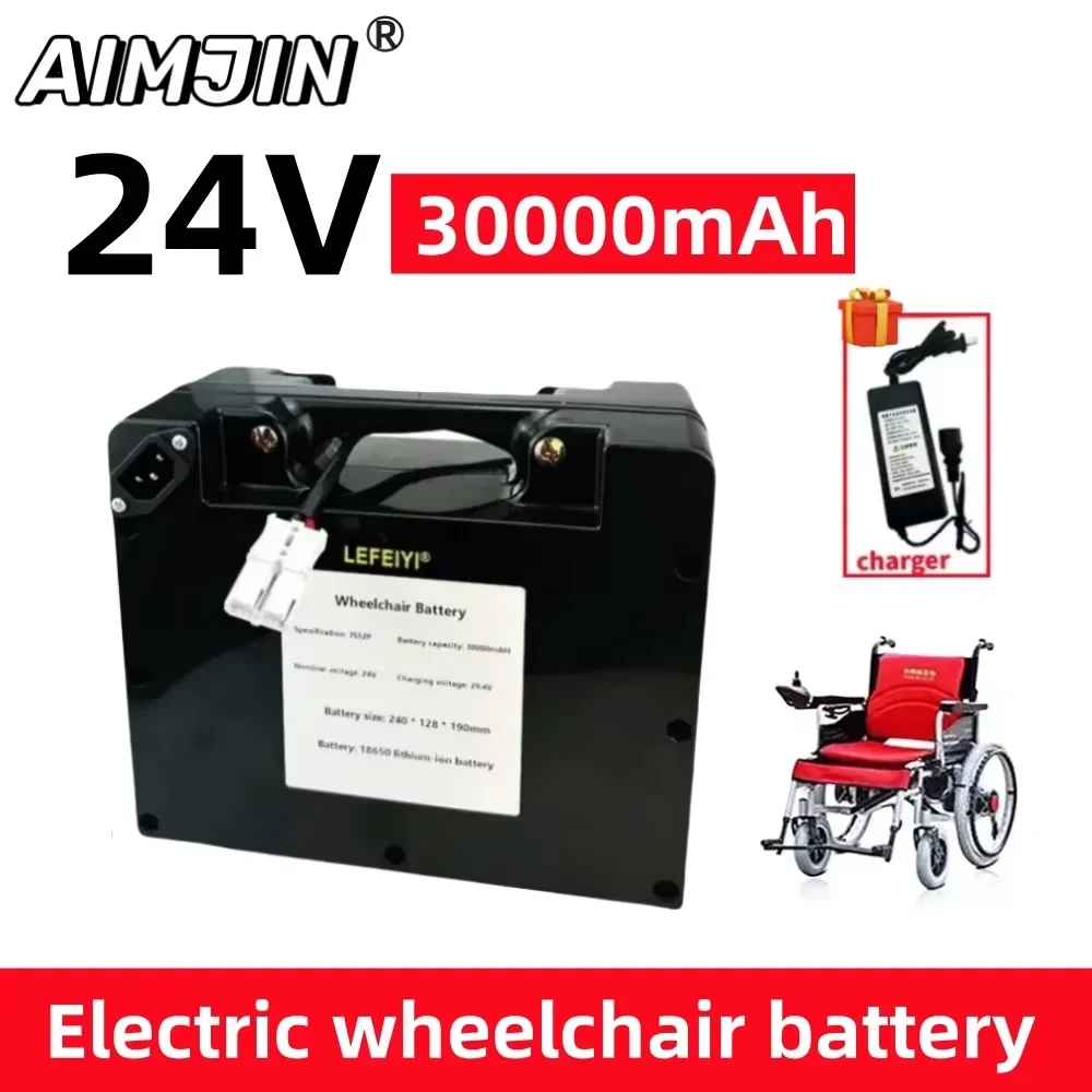24V wheelchair battery 30000mAh large capacity 18650 lithium battery pack 29.4V rechargeable battery for electric wheelchair
24V wheelchair battery 30000mAh large capacity 18650 lithium battery pack 29.4V rechargeable battery for electric wheelchair