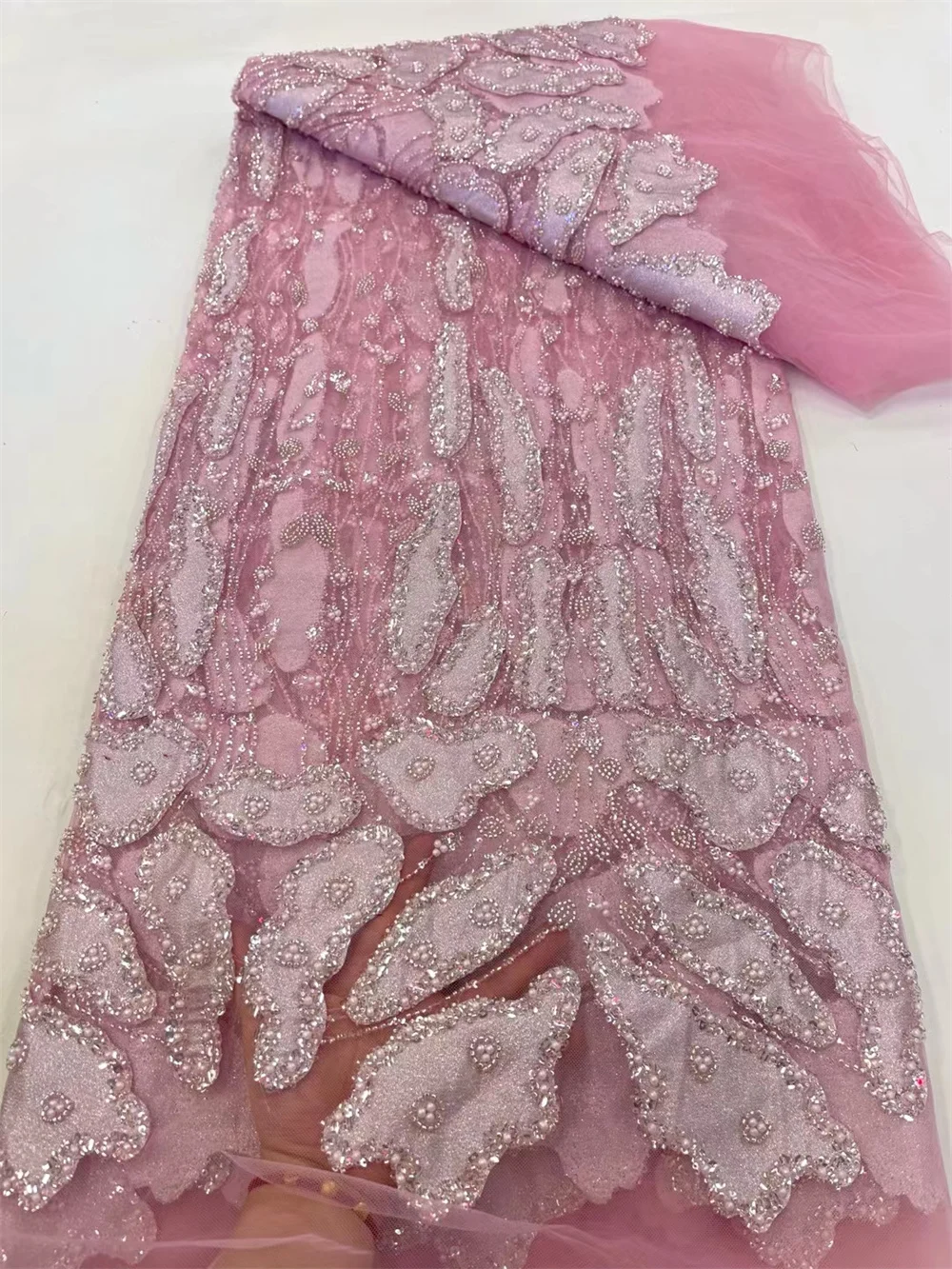Pink Luxury African Beads Lace Fabric 2023 High Quality French Grey Embroidery Sequins Lace Fabrics For Christmas Sewing
Pink Luxury African Beads Lace Fabric 2023 High Quality French Grey Embroidery Sequins Lace Fabrics For Christmas Sewing
