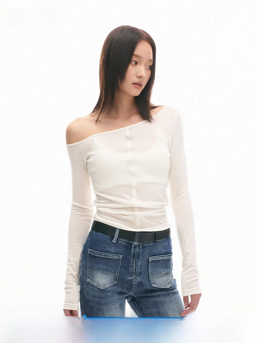 Женская асимметричная шерстяная футболка с длинным рукавом, облегающая, легкая, повседневная, модная, для зимы
Женская асимметричная шерстяная футболка с длинным рукавом, облегающая, легкая, повседневная, модная, для зимы