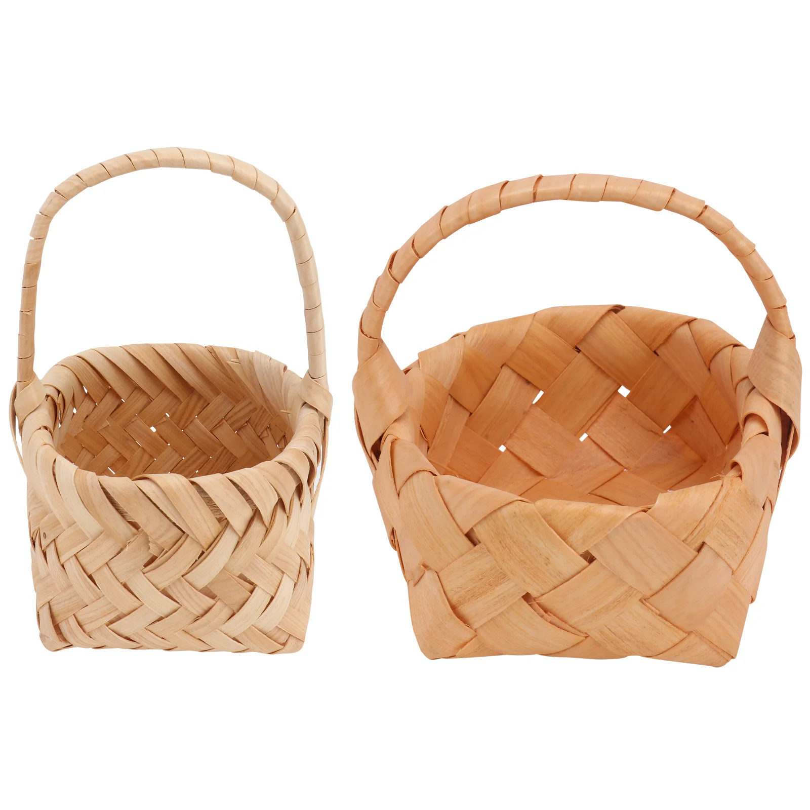 2 Pcs Mini Woven Baskets Handmade Wooden Storage Container Simple Home Desktop Kitchen Flower Baskets Decorative Props
2 Pcs Mini Woven Baskets Handmade Wooden Storage Container Simple Home Desktop Kitchen Flower Baskets Decorative Props
