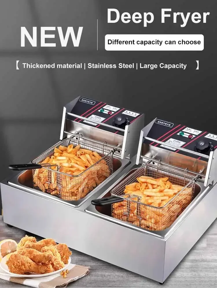 Multifunctional 2500W Potato Deep Fryer Stainless Steel Restaurant Electric 20L Fryer Machine
Multifunctional 2500W Potato Deep Fryer Stainless Steel Restaurant Electric 20L Fryer Machine