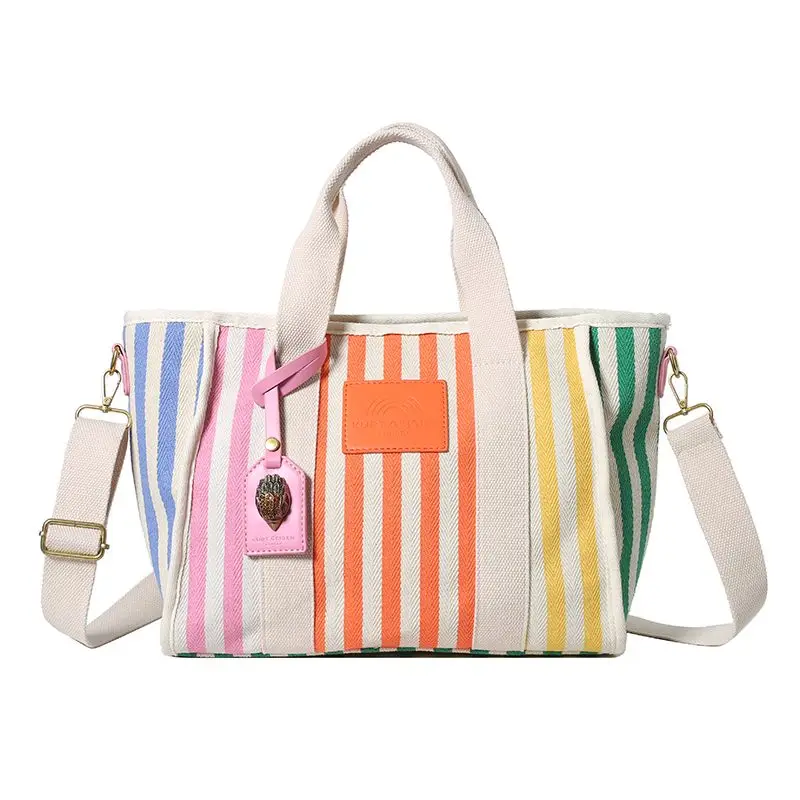 KURT GEIGER Large Capacity Luxury Designer Brands Canvas Travel Tote Fashion Handbag Holiday Striped Casual Beach Shoulder Bag
KURT GEIGER Large Capacity Luxury Designer Brands Canvas Travel Tote Fashion Handbag Holiday Striped Casual Beach Shoulder Bag