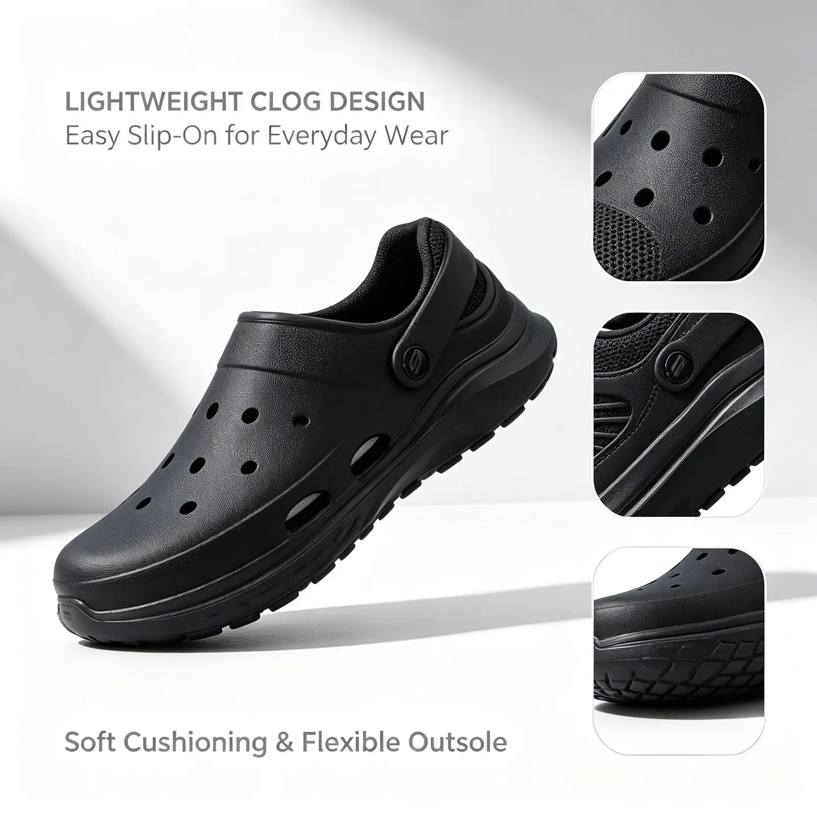 Skechers New Unisex Couple Black EVA Clogs Comfort Cushion Waterproof Outdoor Beach Pool Walking Slip On Sandals 243285-BBK
Skechers New Unisex Couple Black EVA Clogs Comfort Cushion Waterproof Outdoor Beach Pool Walking Slip On Sandals 243285-BBK