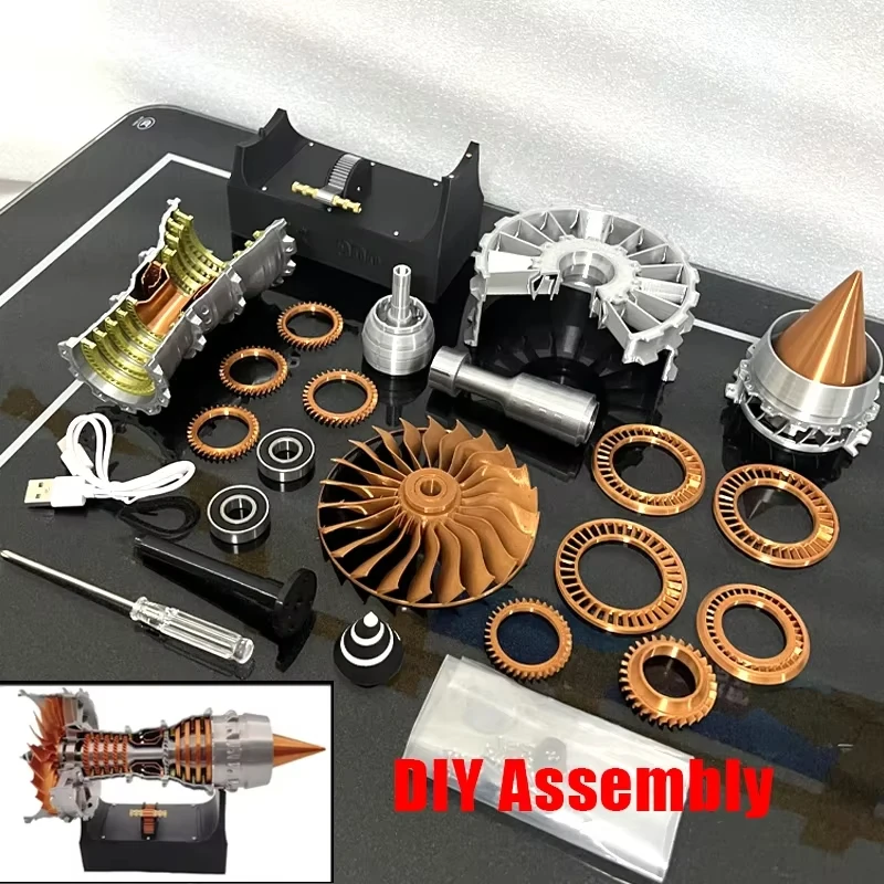 TR900 Aviation Turbofan Engine Model DIY Model Kit 27CM Electric Turbofan Engine Assembly Toy Kit
TR900 Aviation Turbofan Engine Model DIY Model Kit 27CM Electric Turbofan Engine Assembly Toy Kit