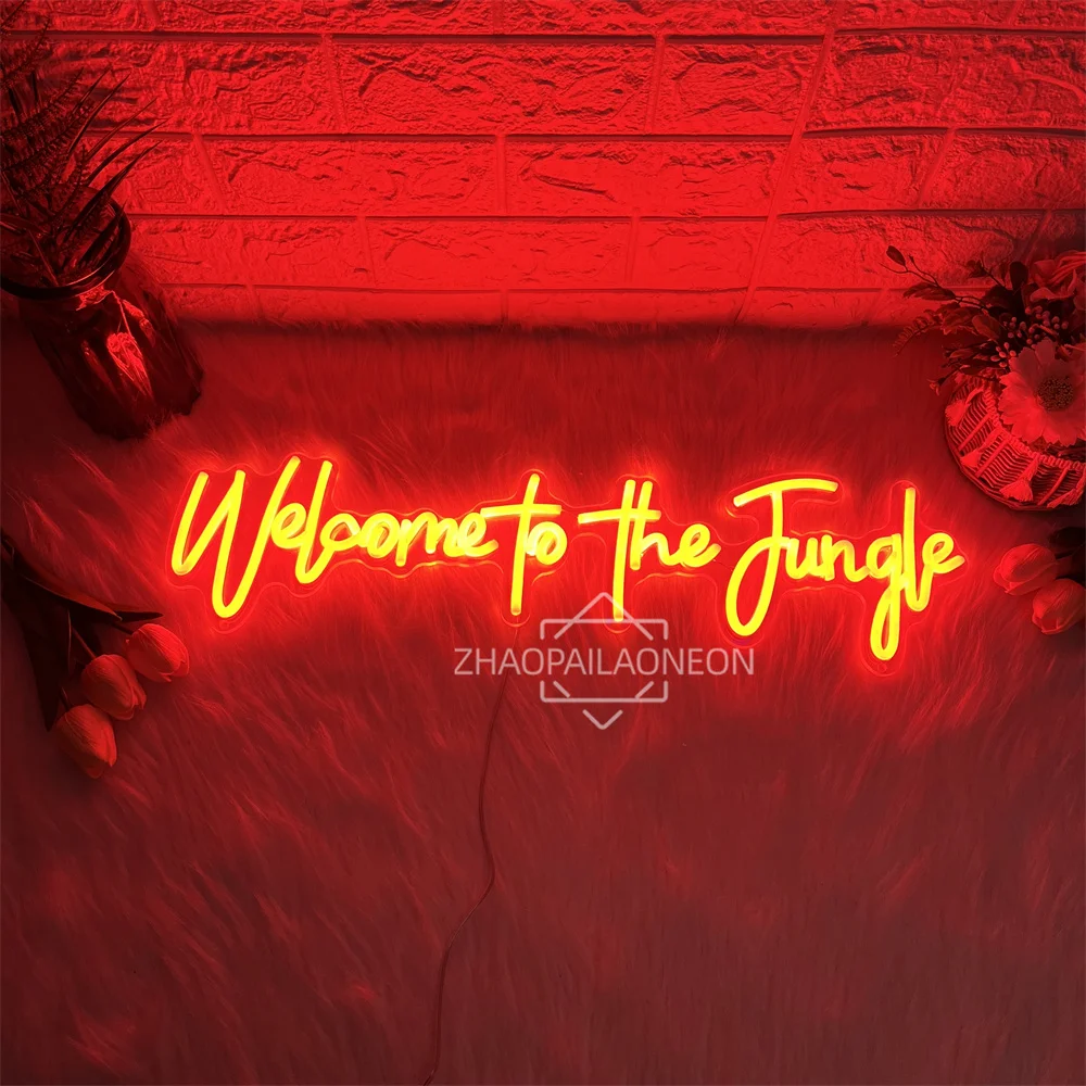 Светодиодная неоновая вывеска Welcom to the Jungle для дома, декора стен игровой комнаты, неоновые огни, вывеска, украшение для игровой спальни, светодиодные неоновые вывески, подарки
Светодиодная неоновая вывеска Welcom to the Jungle для дома, декора стен игровой комнаты, неоновые огни, вывеска, украшение для игровой спальни, светодиодные неоновые вывески, подарки