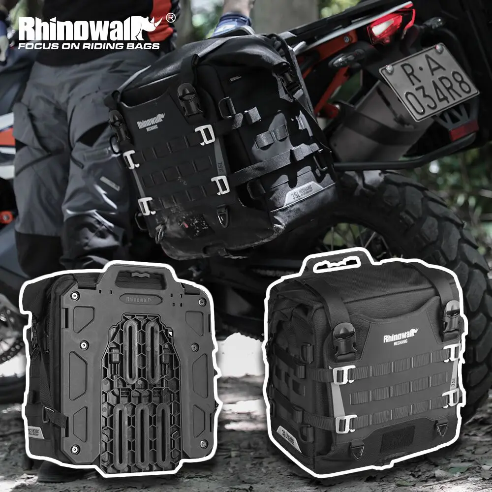 Rhinowalk 2 Pc Motorcycle Double Side Bag Waterproof 35L Quick Release Saddlebag With Support Plate Molle System Anti-Theft Case
Rhinowalk 2 Pc Motorcycle Double Side Bag Waterproof 35L Quick Release Saddlebag With Support Plate Molle System Anti-Theft Case