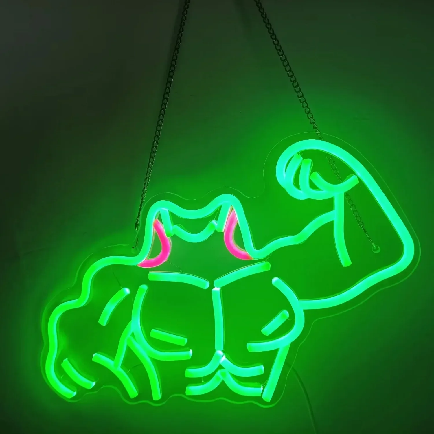 Muscle Frog Neon Sign Dimmable LED Neon Light Sign for Gym Gameroom Bedroom Bar Livingroom Birthday Party Gift Wall Decor
Muscle Frog Neon Sign Dimmable LED Neon Light Sign for Gym Gameroom Bedroom Bar Livingroom Birthday Party Gift Wall Decor