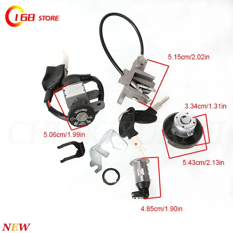 NEW Motorcycle Ignition Switch Key Lock Set for GY6 49cc 50cc Taotao ATM50-A Roketa MC-08-50 YY50QT-6 Jonway Scooter Moped
NEW Motorcycle Ignition Switch Key Lock Set for GY6 49cc 50cc Taotao ATM50-A Roketa MC-08-50 YY50QT-6 Jonway Scooter Moped