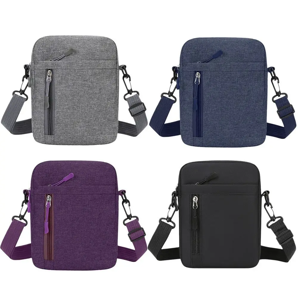 Модная нейлоновая мужская сумка через плечо, однотонная сумка через плечо с несколькими карманами и молнией, легкая дорожная сумка для телефона