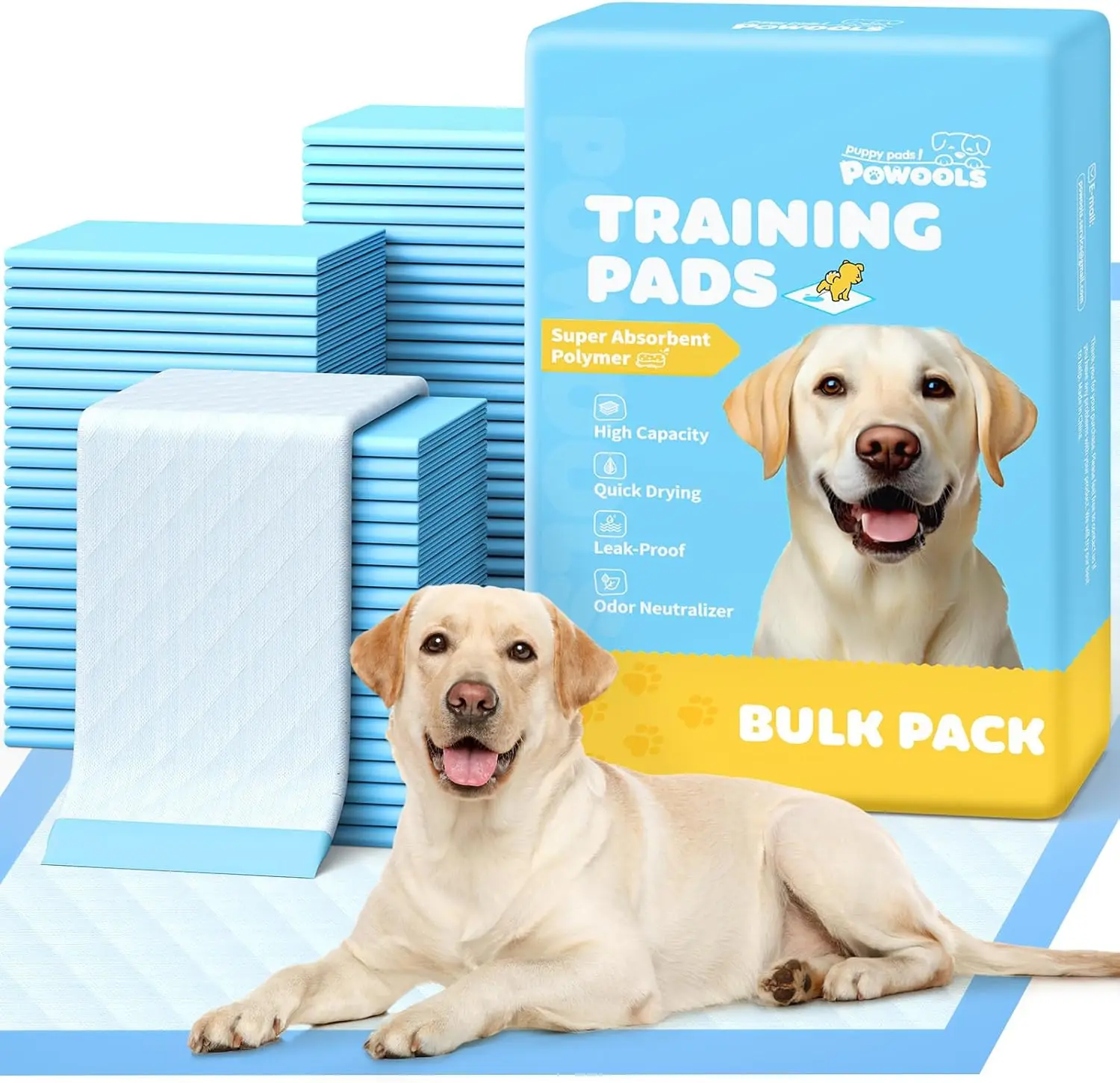 100-Pack Large Dog Training Pads, 34x28 Inches, Leak-Proof Quick-Dry Design for Puppies and Pets
100-Pack Large Dog Training Pads, 34x28 Inches, Leak-Proof Quick-Dry Design for Puppies and Pets