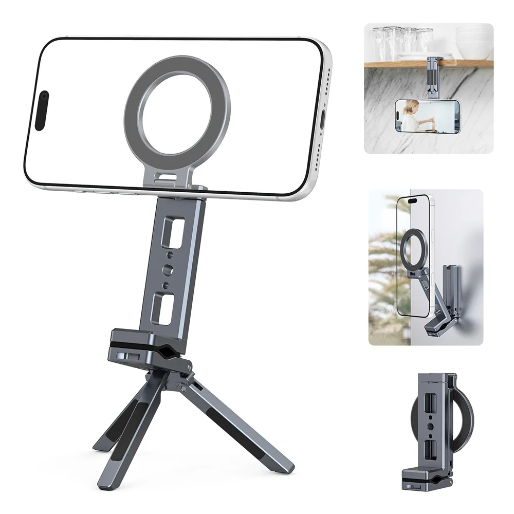 CAMOLO Dual-sided Magnetic Phone Holder with C- Shape Clip Desk Stand Airplanes Travel Gym Tripod Mount for iPhone 17/16/15 Vlog
CAMOLO Dual-sided Magnetic Phone Holder with C- Shape Clip Desk Stand Airplanes Travel Gym Tripod Mount for iPhone 17/16/15 Vlog