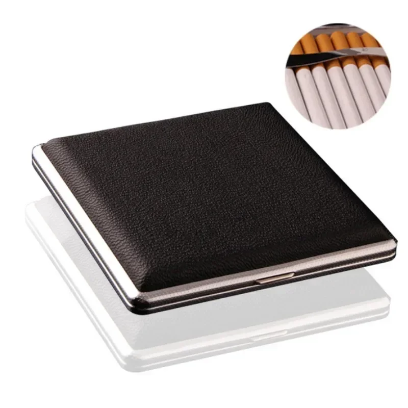 20 Sticks Gift for Men's Leather Cigarette Box Cigar Case Metal Leather Smoking Accessories Cigarette Lady Storage Cover
20 Sticks Gift for Men's Leather Cigarette Box Cigar Case Metal Leather Smoking Accessories Cigarette Lady Storage Cover