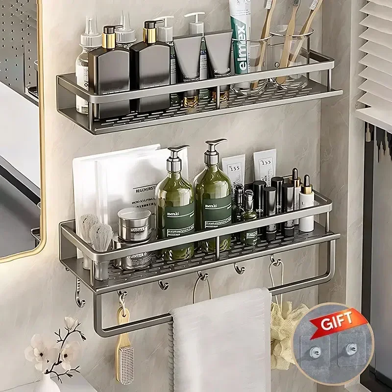 Bathroom Silver Space Aluminum 30-50CM Toilet Rack No Drill Wall-mounted Shelf Kitchen Storage Basket Bathroom Accessories
Bathroom Silver Space Aluminum 30-50CM Toilet Rack No Drill Wall-mounted Shelf Kitchen Storage Basket Bathroom Accessories