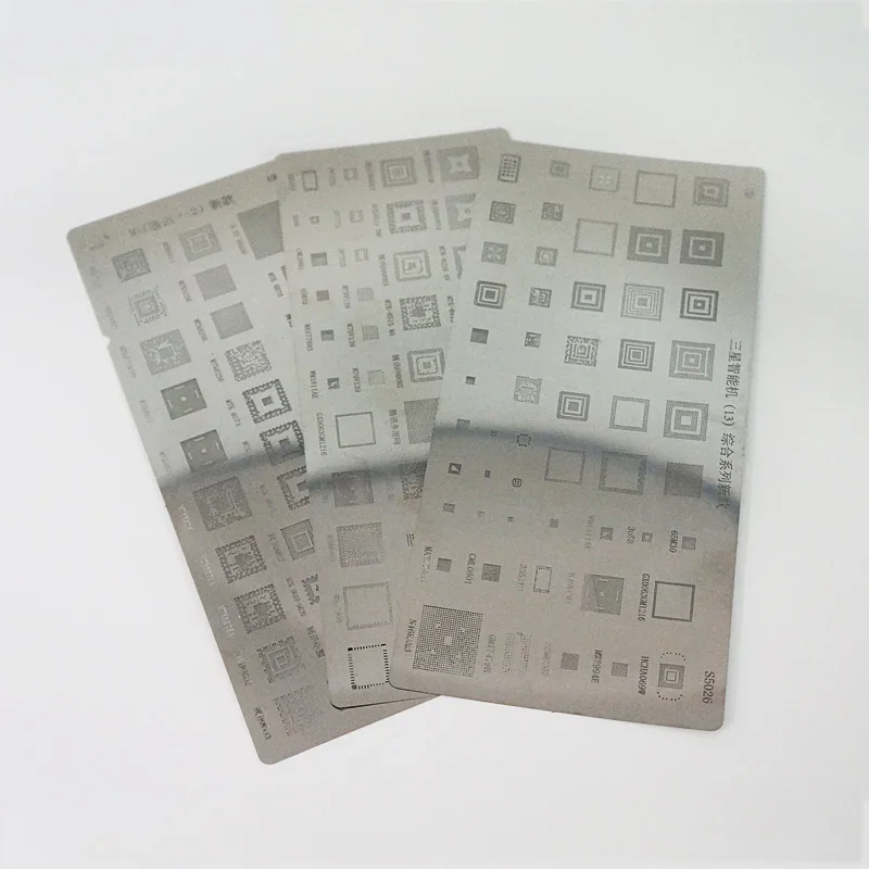 3pcs Universal BGA Stencils for Samsung HTC Huawei Android MTK Directly Heated BGA Reballing Stencils Kit
3pcs Universal BGA Stencils for Samsung HTC Huawei Android MTK Directly Heated BGA Reballing Stencils Kit