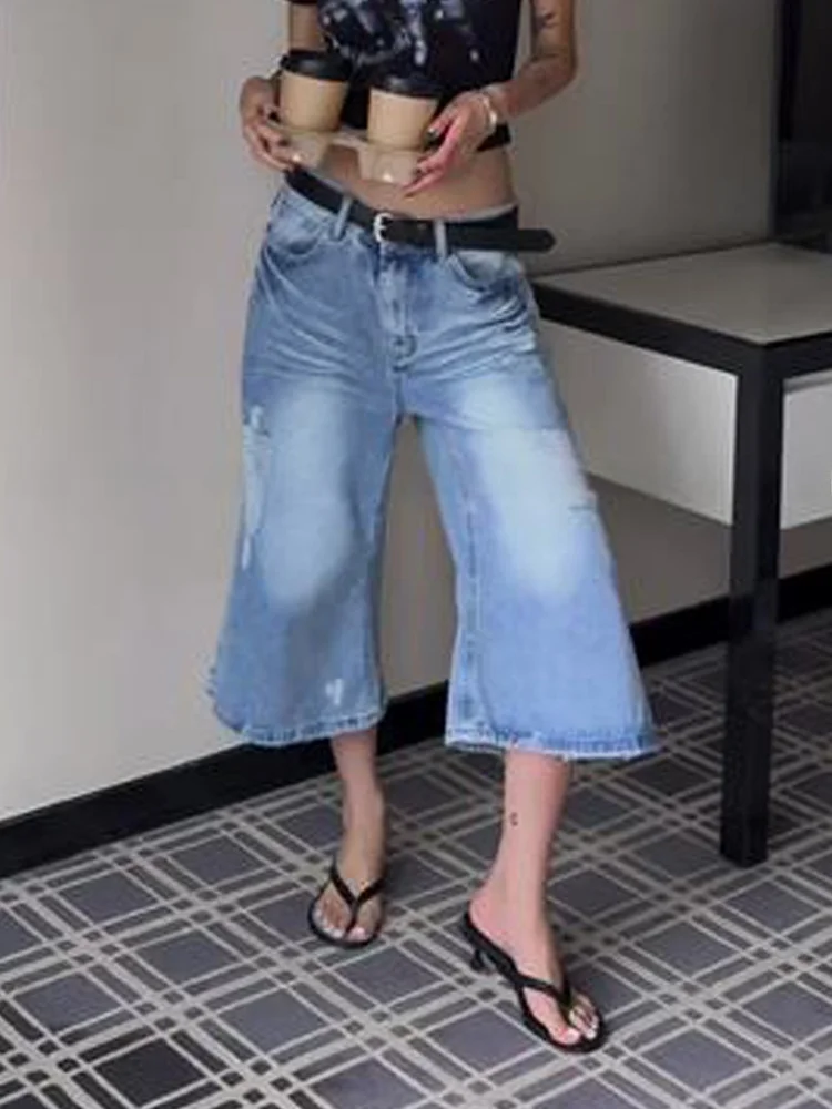 Retro American Washed Denim Jeans High Waist Loose Fit Seven Inch Women's Summer New Style Trendy Loose Wide Leg Jeans
Retro American Washed Denim Jeans High Waist Loose Fit Seven Inch Women's Summer New Style Trendy Loose Wide Leg Jeans