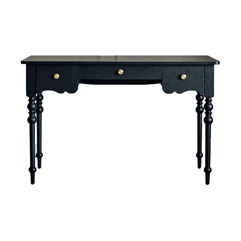 Solid wood retro Tut desk home American study desk living room writing desk French dressing ta le
Solid wood retro Tut desk home American study desk living room writing desk French dressing ta le