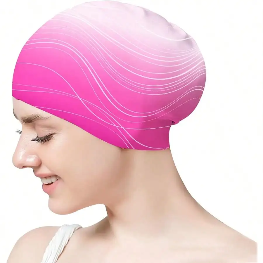 Silicone Swim Cap For Women With Long Hair: Waterproof Design To Keep Hair Dry During Swimming Ideal For Pool And Beach Use Prevents Water Damage And Tangles
Silicone Swim Cap For Women With Long Hair: Waterproof Design To Keep Hair Dry During Swimming Ideal For Pool And Beach Use Prevents Water Damage And Tangles
