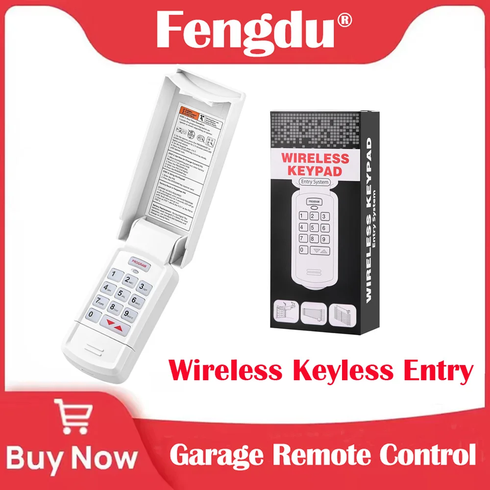 Garage Door Opener Wireless Keyless Keypad Safe & Secure Access Easy Entry into the Garage
Garage Door Opener Wireless Keyless Keypad Safe & Secure Access Easy Entry into the Garage