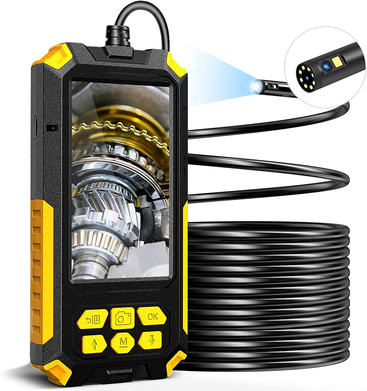 P50 Dual Lens Endoscope Camera 10m 1080P HD Industrial Inspection Camera with 4.5 Inch IPS Screen and IP67 Waterproof
P50 Dual Lens Endoscope Camera 10m 1080P HD Industrial Inspection Camera with 4.5 Inch IPS Screen and IP67 Waterproof