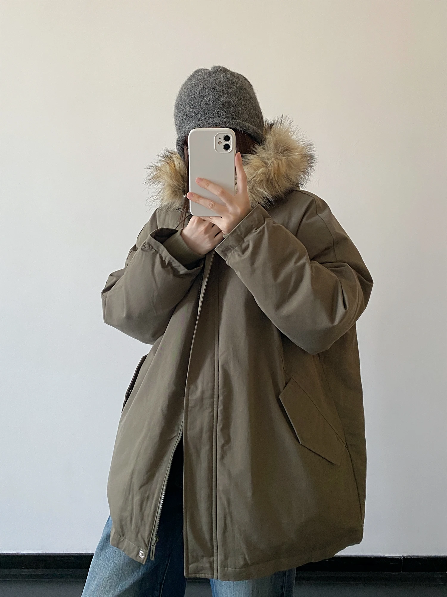 SunYeo Retro Thiened Winter Parka Coat with Fur Collar Casual Workwear Sle down Jaet Modern Loose Fit Long Sve
SunYeo Retro Thiened Winter Parka Coat with Fur Collar Casual Workwear Sle down Jaet Modern Loose Fit Long Sve