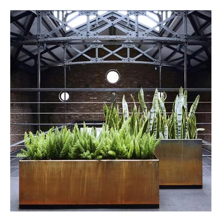 Corten Steel Large Planter Box Corten Steel Landscape Decorative Planter Pot Corten Steel Planter
Corten Steel Large Planter Box Corten Steel Landscape Decorative Planter Pot Corten Steel Planter