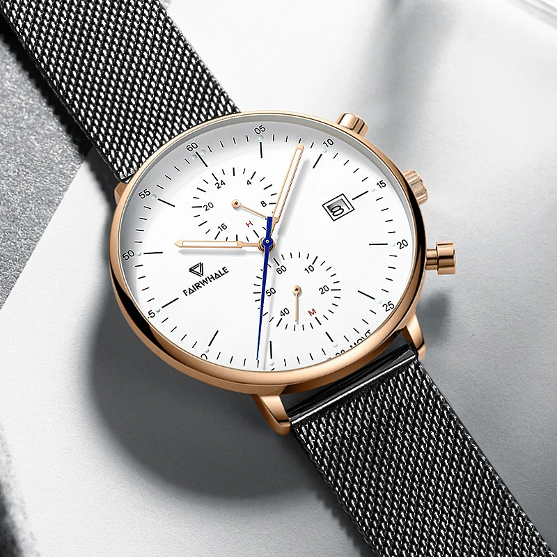 Mark Fairwhale men's multifunctional business quartz watch, sporty and casual wristwatch, a must-have for travel and parties
Mark Fairwhale men's multifunctional business quartz watch, sporty and casual wristwatch, a must-have for travel and parties