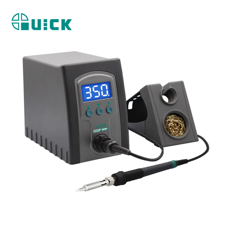 For Quick 969B+ 70W LED Digital Soldering Station Mobile Repair Equipment with Knife Tip Solder Iron Kit in Stock for Shipping
For Quick 969B+ 70W LED Digital Soldering Station Mobile Repair Equipment with Knife Tip Solder Iron Kit in Stock for Shipping