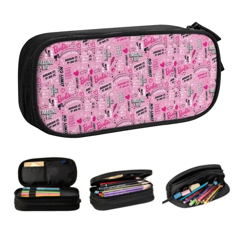 Custom Kawaii Barbies Doll Dream Pencil Case for Boys Gilrs Large Capacity Pen Bag Box School Supplies
Custom Kawaii Barbies Doll Dream Pencil Case for Boys Gilrs Large Capacity Pen Bag Box School Supplies