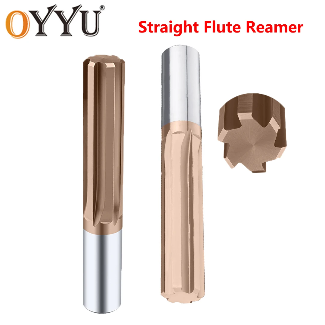OYYU HRC55 Carbide Straight Flute Reamer Coated Machine H7 Tolerance Chucking Hardened Steel Metal Cutter 6 Flutes CNC 2-20mm
OYYU HRC55 Carbide Straight Flute Reamer Coated Machine H7 Tolerance Chucking Hardened Steel Metal Cutter 6 Flutes CNC 2-20mm