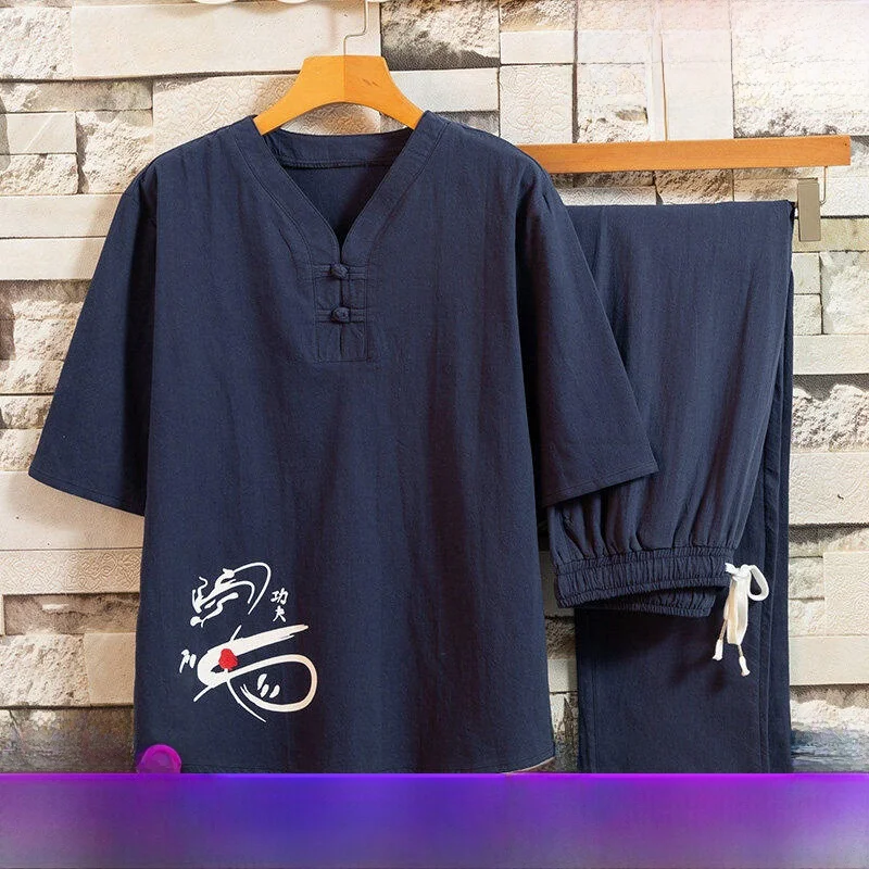 Short Sleeve Men's Tang Suit Set Traditional Chinese Medicine Health Care Center Massage Therapist Work Uniform Summer Style
Short Sleeve Men's Tang Suit Set Traditional Chinese Medicine Health Care Center Massage Therapist Work Uniform Summer Style