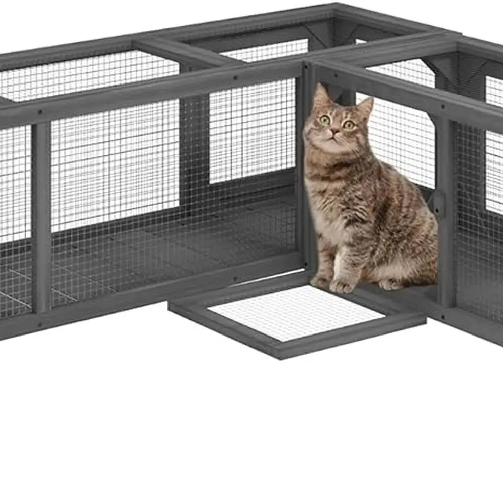 Outdoor Wooden Cat Tunnel with 8 Doors, 98 Long, Combinable Design, Ideal for Cats, Puppies, and Pets
Outdoor Wooden Cat Tunnel with 8 Doors, 98 Long, Combinable Design, Ideal for Cats, Puppies, and Pets