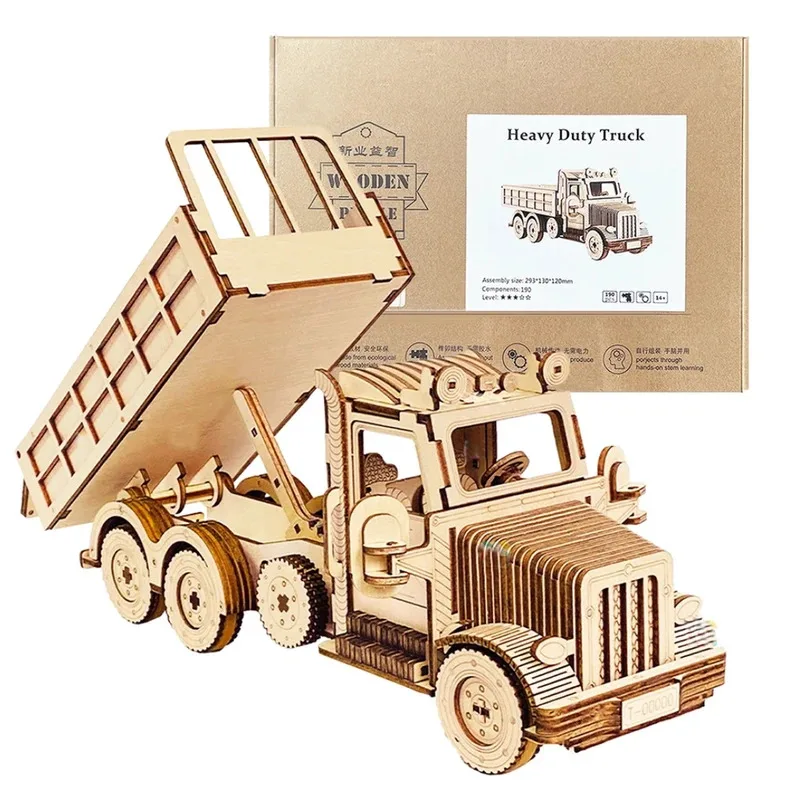 TEMIKIDS DIY 3D Wooden Puzzle Truck Sports Car Off-Road Unloading Movable Retro Vehicle Assembly Model Decoration Gift for Kids
TEMIKIDS DIY 3D Wooden Puzzle Truck Sports Car Off-Road Unloading Movable Retro Vehicle Assembly Model Decoration Gift for Kids
