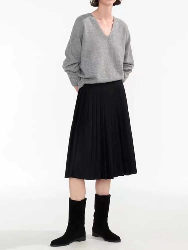 Women's Midi Pleated Skirt 2022 Luxury Fashion Ladies A-line Wool Skirts Elegant Streetwear Female Clothing
Women's Midi Pleated Skirt 2022 Luxury Fashion Ladies A-line Wool Skirts Elegant Streetwear Female Clothing