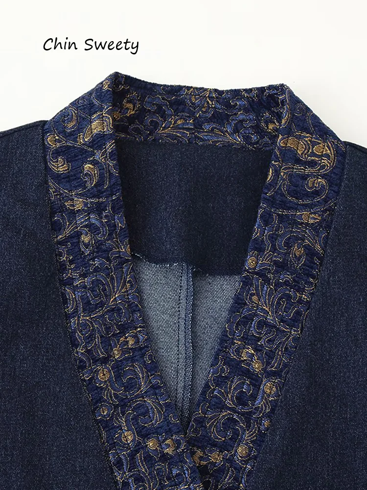 Джинсовая куртка женская винтажное жаккардовое пальто с вышитыми лацканами на косой пуговице свободная модная уличная одежда женская демисезонная одежда
Джинсовая куртка женская винтажное жаккардовое пальто с вышитыми лацканами на косой пуговице свободная модная уличная одежда женская демисезонная одежда