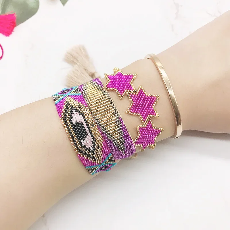 Rice bead bracelet Star Devil's eye Geometry Design Fashion Hand knitting Simple Bohemia Adjustable Beaded bracelet set
Rice bead bracelet Star Devil's eye Geometry Design Fashion Hand knitting Simple Bohemia Adjustable Beaded bracelet set