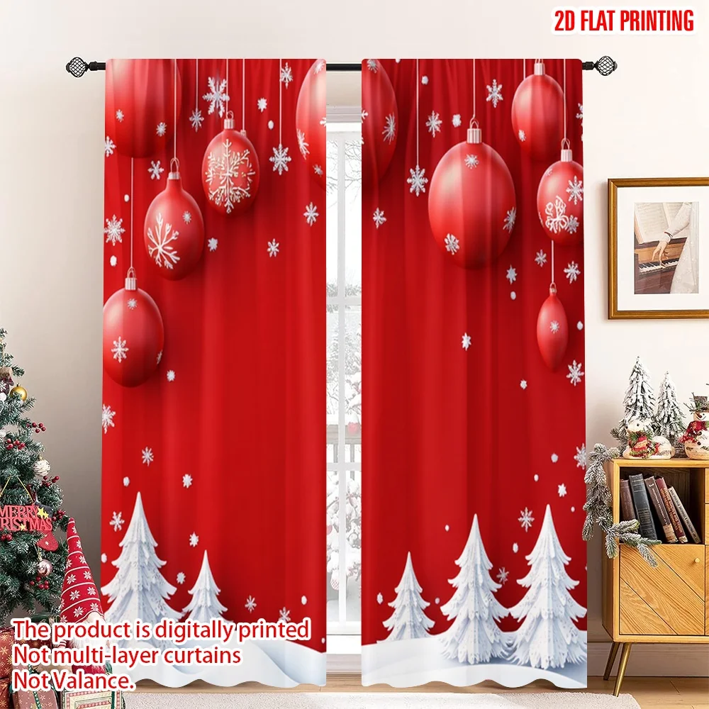2pcs 2D flat printing Merry Christmas Popular Curtain Red Christmas Ornaments Snowflakes Trees 100% Polyester Without
2pcs 2D flat printing Merry Christmas Popular Curtain Red Christmas Ornaments Snowflakes Trees 100% Polyester Without