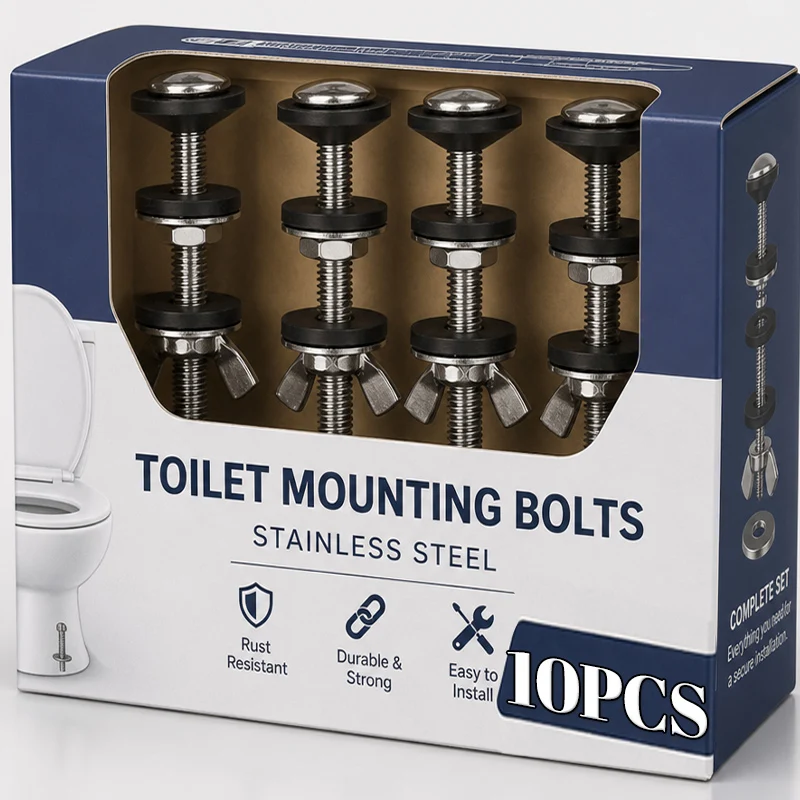 Universal Toilet Tank To Bowl Bolts Kit Stainless Steel Screws with Rubber Washers Gaskets Bathroom Toilet Bolt Replacement Part
Universal Toilet Tank To Bowl Bolts Kit Stainless Steel Screws with Rubber Washers Gaskets Bathroom Toilet Bolt Replacement Part